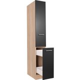 RESPEKTA Izvlečna Omara Merle, Barva Hrasta, Črna | Shoptok.si