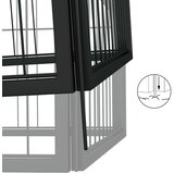 vidaXL Ograda za pse s 36 panela crna 50 x 100 cm čelik obložen prahom | shoptok.hr