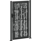 vidaXL Vrtna vrata Crna 105 x 200 cm Čelik s praškastim premazom | shoptok.hr