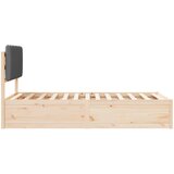  Krevetni okvir s tapiciranim uzglavljem Tamno siva 100 x 200 cm | shoptok.hr