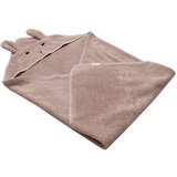 Kindsgut Rožnata/rjava bombažna otroška brisača s kapuco 75x75 cm Rabbit – | Shoptok.si