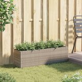  Vrtna sadilica s 3 posude siva 105 x 30 x 32 cm od poliratana | Eponuda.com
