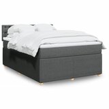vidaXL Okvir kreveta s oprugama i madrac svjetlosivi 140x200cm tkanina | shoptok.hr