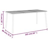  Vrtni stol antracit 165x80x71 cm čelični | shoptok.hr