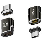 INF Magnetni USB-C adapter z eMarker, 240W PD, 80Gbps, 8K, USB4 Gun Black, (5000276487) Cene