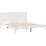  Dugi okvir kreveta bez madraca bijeli 200 x 220 cm masivno drvo | shoptok.hr