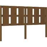 vidaXL Posteljno vzglavje medeno rjavo 155,5x4x100 cm trdna borovina | Shoptok.si