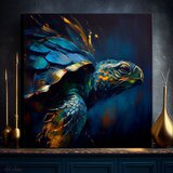 Dekorativna slika na platnu - PREMIUM ART - Green Turtle Odyssey () | Shoptok.si