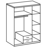 Boxxx omara za oblačila, barve grafita, hrast artisan | Shoptok.si