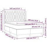  Box spring postelja z vzmetnico LED temno rjava 140x190cm blago, (20726225) | Shoptok.si