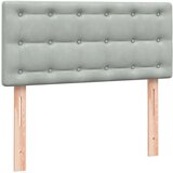 Box Spring krevet s madracem svijetlo sivi 80x210 cm baršun | shoptok.hr