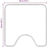  Prostirka za kupatilo U-oblik Krem 50x50 cm Poliester Protiv klizanja | shoptok.hr