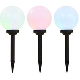  Vanjske solarne svjetiljke 3 kom LED kuglaste 20 cm RGB | shoptok.hr