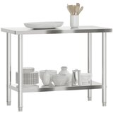  Kuhinjski radni stol 110 x 55 x 85 cm od nehrđajućeg čelika | shoptok.hr
