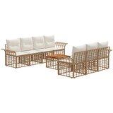  Set vanjskih sofa 8 kom. Prirodna i krema bijela poliratan | shoptok.hr