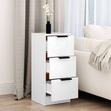  Komoda bela 30x30x70 cm konstruiran les, (20601421) | Shoptok.si