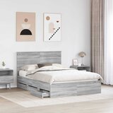  Krevetna konstrukcija Siva Sonoma 140 x 200 cm Inženjersko Drvo | shoptok.hr
