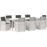  Vrtni set za objed 9 kom. Bijela i antracit PP | shoptok.hr