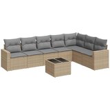  8-dijelni set vrtnih sofa od poliratana s jastucima bež | shoptok.hr
