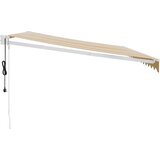  Automatska tenda na uvlačenje žuto-bijela 4,5 x 3 m | shoptok.hr