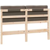  Tapecirani uzglavlje Smeđa i taupe 150 cm Čvrsto borovo drvo | shoptok.hr