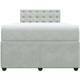 Box spring krevet s madracem svjetlosivi 120x200 cm baršunasti | shoptok.hr