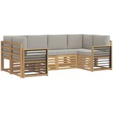  Sekcijska garnitura 6 pcs Bijela i svjetlosiva | shoptok.hr