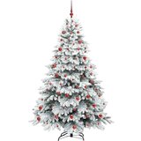 vidaXL Umestno božično drevo med 300 LED Zelena 210 cm PE in PVC | Shoptok.si