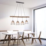 LEUCHTEN DIREKT 11156-79 - Luster na sajli REED 4xE27/60W/230V | Eponuda.com