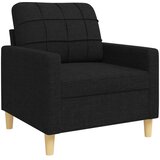  3-dijelni set sofa s ukrasnim jastucima crni od tkanine | Eponuda.com