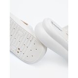 SEASTAR Flip-flops with gold buckles on the platform white | Shoptok.si