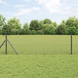 vidaXL varjena žična ograja s 13 stebri siva 0.4x50 m jeklo Cene