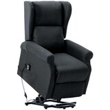  Fotelja na podizanje od tkanine tamnosiva | shoptok.hr