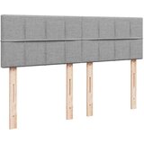 vidaXL Otomanski posteljni okvir z vzmetnico siv 140x200 cm blago | Shoptok.si