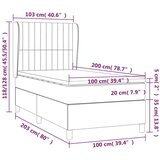 Box spring krevet s madracem tamnosivi 100x200 cm baršunasti | shoptok.hr