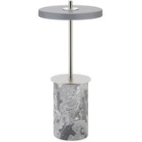 UMAGE Siva marmorna LED zatemnitvena namizna svetilka s kovinskim senčilom (višina 25,5 cm) Asteria Move Mini – Cene