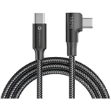 Kabel kutni USB C na USB C F-Energy QC4.0 PD 5A 100W 2 m - crni
