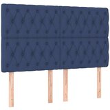 vidaXL Krevet box spring s madracem LED plavi 140x190 cm od tkanine | shoptok.hr