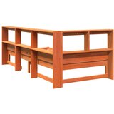  Knjižna postelja brez ležišča vošč. rjava 90x200 cm borovina, (21792553) | Shoptok.si