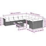  11-dijelni set vrtnih sofa poliratan s jastucima svijetlosivi | shoptok.hr