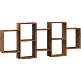 Maison Chic Stenska polica - Viseča Polica starinski les 159x18x65 cm inženirski les, (21758727) | Shoptok.si