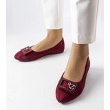 Gemre Burgundy ballet flats adorned with rhinestones Fleming | shoptok.hr