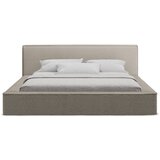 Makamii Oblazinjena zakonska postelja sivkaste barve z odlagalnim prostorom z rešetko 180x200 cm Noho - | Shoptok.si