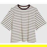 Marisse Brown Striped Oversize T-Shirt | shoptok.hr