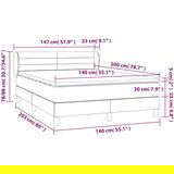  Box spring postelja z vzmetnico taupe 140x200 cm blago, (20791894) | Shoptok.si
