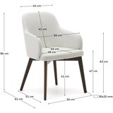 Kave Home Kremno bel jedilni stol Nelida – | Shoptok.si