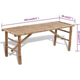  Pivski stol s 2 klupe 100 cm bambus | shoptok.hr