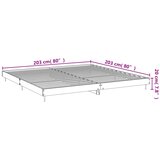  Okvir kreveta bez madraca boja hrasta 200x200 cm drveni | shoptok.hr