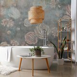  Foto tapeta - Misty nature - muted rose flowers on a background in grey tones 250x175 | shoptok.hr