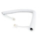 Gembird spiralni kabl za slusalicu 2m sa konektorima RJ-10, TC4P4CS-2M-W, white, GEMBIRD | Eponuda.ba
